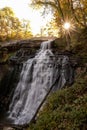 Sunburst Over Brandywine Falls Royalty Free Stock Photo