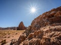 Sunburst Over Glass Mountain Royalty Free Stock Photo