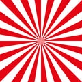 Sunburst red New Year pattern radial stripes. Royalty Free Stock Photo