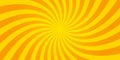 Sunburst retro sun rays yellow background. Abstract summer yellow comic illustration. Vintage pop art radial yellow texture. Stock Royalty Free Stock Photo
