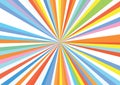 Sunburst Stripe Ray Colorful Rainbow Background Pattern Royalty Free Stock Photo