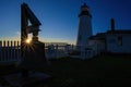 Pemaquid Point Lighthouse Maine Coast Sunrise Sunburst