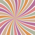 Sunburst vector background abstract summer retro pattern curved stripes spiral twirl for fabric, texture, textile and wallpaper Royalty Free Stock Photo