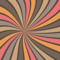 Sunburst vector background abstract summer retro pattern curved stripes spiral twirl for fabric, texture, textile and wallpaper Royalty Free Stock Photo