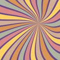 Sunburst vector background abstract summer retro pattern curved stripes spiral twirl for fabric, texture, textile and wallpaper Royalty Free Stock Photo