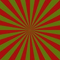 Sunburst vector christmas pattern radial stripes. Royalty Free Stock Photo