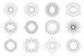 Sunburst vintage. Vector sun burst line icon set. Royalty Free Stock Photo