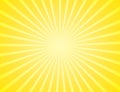 Sunburst yellow rays pattern. Radial sunburst ray background vector illustration. Sun