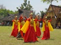 A Sundanese traditional dance in Seren taun Royalty Free Stock Photo