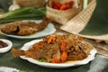 Sundanese Traditional Menu from West Java Indonesia, Made from Fried Tilapia Fish with Chilli