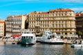 Sunday ambiance at the Old Port in Marseille Royalty Free Stock Photo