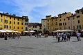 Sunday Antique Fair, Central Square, Lucca, Tuscany, Italy