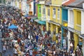 Sunday evening street food market at Thalang Road in Phuket Old Town Royalty Free Stock Photo