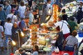Sunday evening street food market at Thalang Road in Phuket Old Town Royalty Free Stock Photo