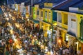 Sunday evening street food market at Thalang Road in Phuket Old Town Royalty Free Stock Photo