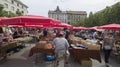 Sunday flea market in Croatian capital Zagreb