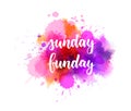 Sunday funday - handwritten calligraphy Royalty Free Stock Photo