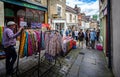 Sunday market stall holders on Catherine Hill, Frome, Somerset, UK Royalty Free Stock Photo