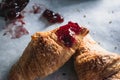 A sunday morning breakfast with croissants and coffee