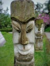 Sunday, November 12, 2022, Smiling statue made of stone in the Hotel garden