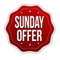 Sunday offer label or sticker