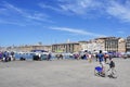 Sunday at the Old Port of Marseille, France Royalty Free Stock Photo