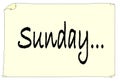 Sunday Paper Message Sticker on a White Background