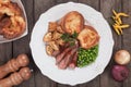 Sunday roast with yorkshire pudding