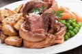 Sunday roast with yorkshire pudding