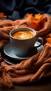 Sunday serenity Hot coffee cozy scarf