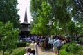 Sunday sermon in the churchyard