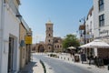 Sunday street view Church of Saint Lazarus in Larnaca City of Cyprus