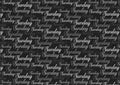 Sunday text pattern for wallpaper use