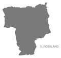 Sunderland city map grey illustration silhouette shape