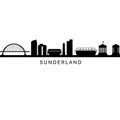 Sunderland Skyline Silhouette Vector Royalty Free Stock Photo