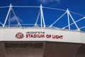 Sunderland, UK - Sunday 21st August 2022: Sunderland stadium of light signage, on the football ground.