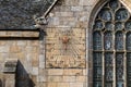 Sundial adorning the wall of the Notre-Dame de Croas-Batz, Roscoff, France Royalty Free Stock Photo