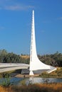 Sundial Bridge over the Sacramento River in Redding, California Royalty Free Stock Photo