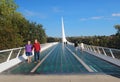 Sundial Bridge over the Sacramento River in Redding, California Royalty Free Stock Photo