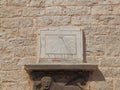 14:30 on a sundial from 1867. , on the Palace Bembo outer wall Royalty Free Stock Photo