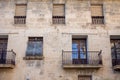 Sundial drawn on the facade of an old building in Spain Royalty Free Stock Photo