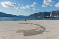 Sundial. Embankment of Tivat city, Montenegro.