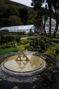 sundial in the garden of Kylemore Abbey in Connemara Royalty Free Stock Photo