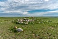 Sundial Hill Medicine Wheel, Southern Alberta Royalty Free Stock Photo