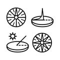 Sundial icon set