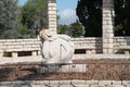 Sundial at Lord Rothchild Gardens at Ramat Hanadiv Gardens at Zihron Yaakov, Israel Royalty Free Stock Photo