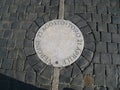 Sundial Markers in St Peters Square, Vatican Royalty Free Stock Photo