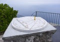 Sundial on Mount Solaro Summit in Capri Royalty Free Stock Photo