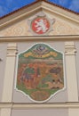 Sundial of Old Town Hall in Brandys nad Labem, Czech Royalty Free Stock Photo