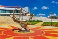 Sundial in the Park of the Large Novosibirsk planetarium